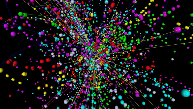Particles collide during a CERN experiment. How does the Higgs Boson work?